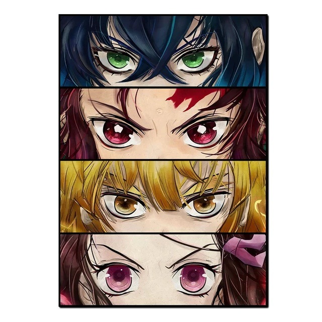 鬼滅の刃アニメポスター卸売外国貿易アマゾンTIKTOK速達Lazadaキャンバス絵画コア|undefined