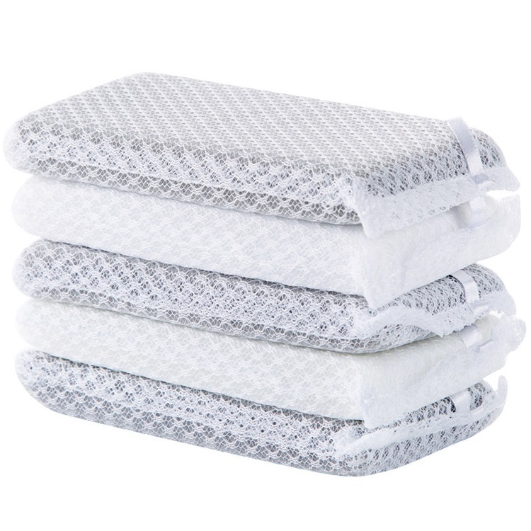 Hogar con esponja neta limpieza cocina limpieza cepillo lavavajillas toalla limpieza exfoliante esponja bloque limpieza paño de limpieza 5 Pack