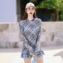 体泳衣女长袖防晒海边度假三件套成人保守绝美温泉2026新款高级感