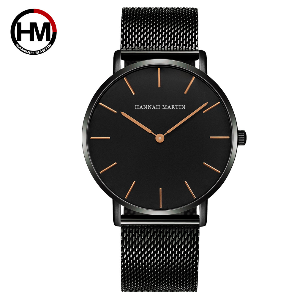 Montre à maille tissée en acier de précision de 40mm, avec montre fine à Quartz Simple et étanche pour hommes, populaire, nouvelle collection 2025_voghion.com