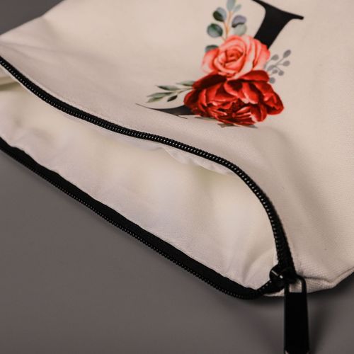 Cross-border new 26-letter bag style canvas bag large capacity hand-held bag travel cosmetic storage bag