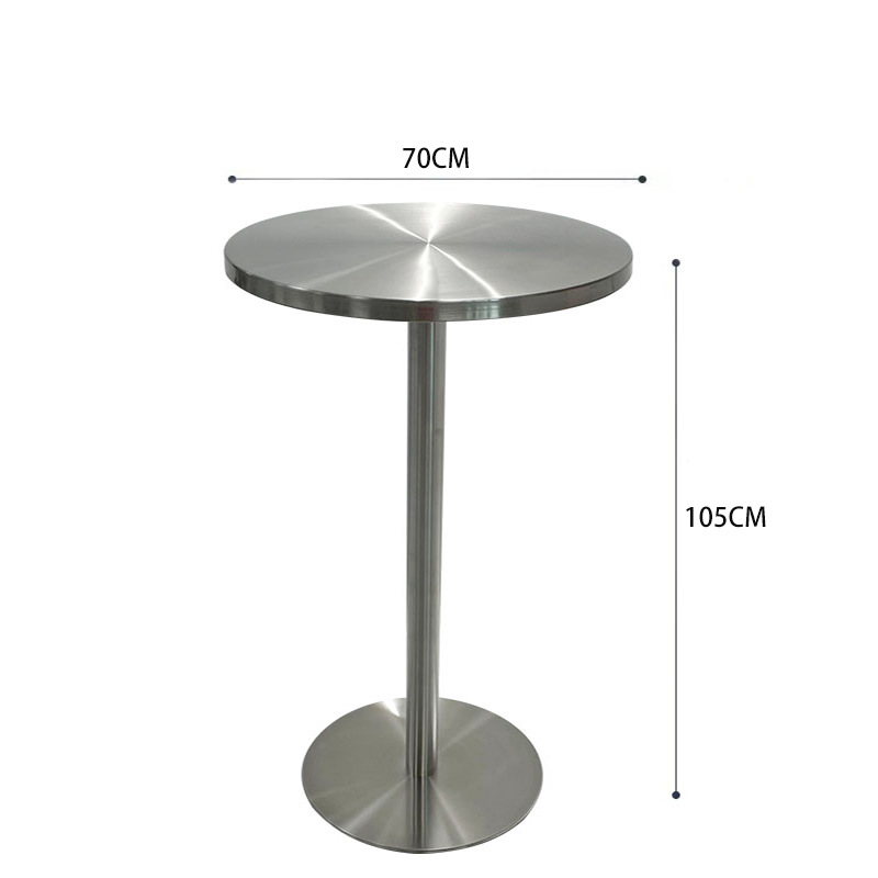 두꺼운 가장자리와 높은 원형 테이블 70CM