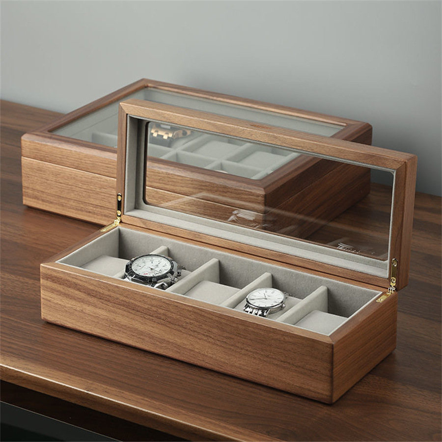 Cross-Border Hot Selling Retro Chinese Style Bamboo Watch Box Chinese Style New Watch Box Wholesale Watch Storage Box