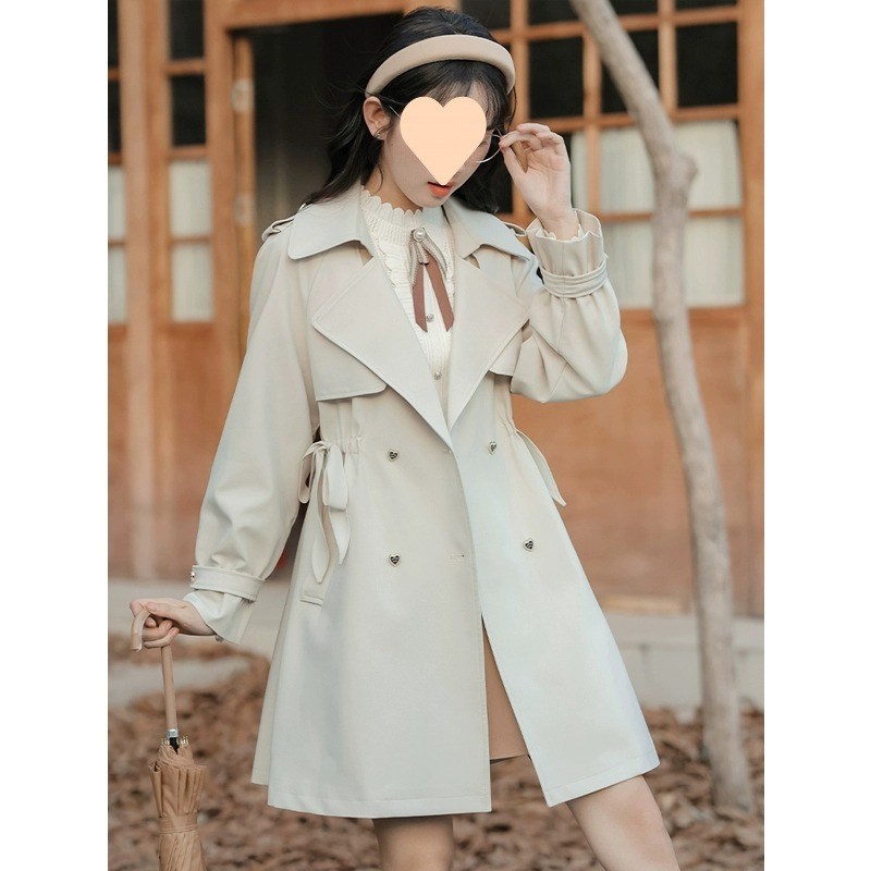 小个子法式气质通勤风衣外套女装2025新款秋季英伦风韩版宽松大衣|undefined