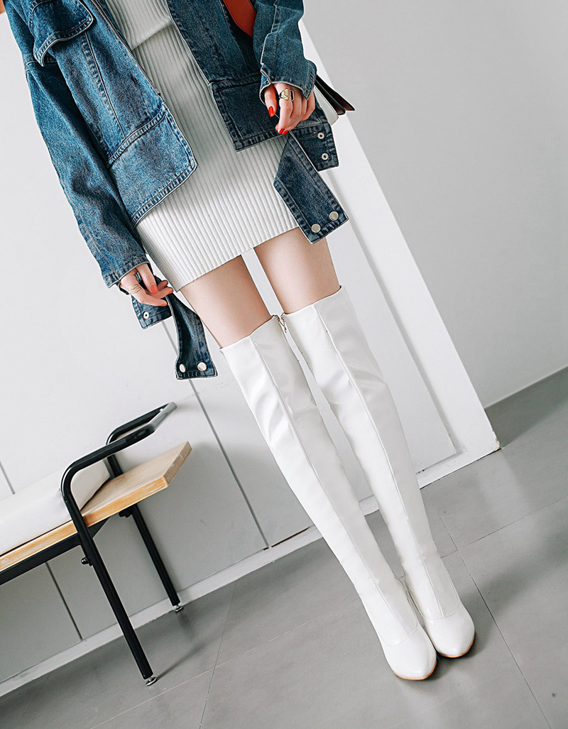 E2885 1190K GIÀY BOOT CỔ CAO NỮ CHETDRC BIG SIZE NGOẠI CỠ CỔ CAO QUA GỐI MŨI NHỌN GÓT NHỌN MÙA XUÂN THU ĐÔNG GIÀY DÉP NỮ G04 SẢN PHẨM MỚI