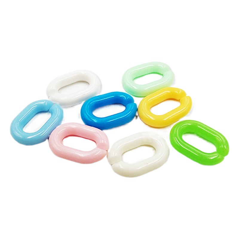 20x14mm color acrílico cadena hebilla anillo llavero bolsa colgante accesorios de la joyería de DIY fábrica al por mayor