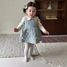 2女宝宝连衣裙套装秋冬新款婴儿3春装背心裙保暖打底衫加厚两件套