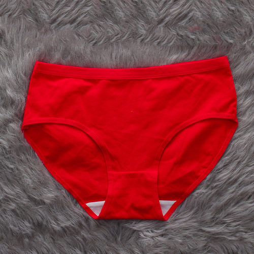 【Second-hand】Birthday Year Girl's Bra and Panties Set, Red Innerwear for Teenage Girls, Pure Cotton Developmental Set