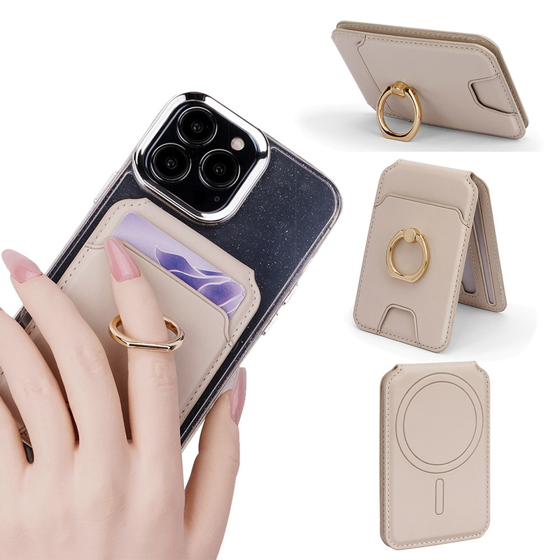 Suitable for Android Apple Magsafe Magnetic Card Holder Ring Foldableing Stand Card Multi-Card Slot Document Storage Suitable for Android Apple Magsafe Magnetic Card Holder Ring Foldableing Stand Card Multi-Card Slot Document Storage