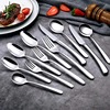 Thick 304 stainless steel meal spoons Western tableware set Cowboy knife fork hotel supplies coffee spoons dessert ice spoons