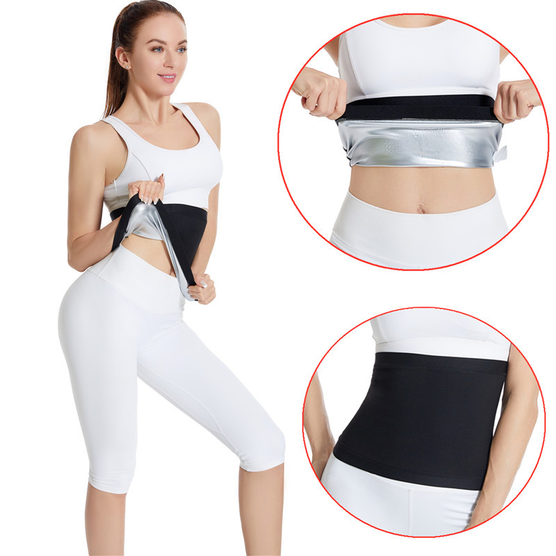 여성용 발한 벨트 요가 번들 스포츠 바디 쉐이핑 의류 사우나 발한 스트레치 배꼽 벨트 스포츠 프로텍터