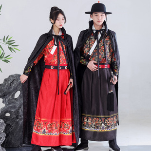 Ming Han clothing flying fish clothing Jinyiwei embroidered spring knife Python ancient costume Chinese men and women couple bridesmaid clothing dragon robe