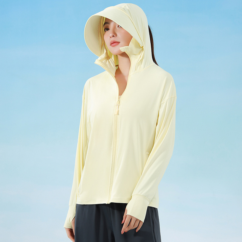 Moxun ロマンチックな日焼け止め服女性 2025 新しい夏のアイスシルクカーディガン軽量通気性抗 UV 日焼け止め服女性|undefined