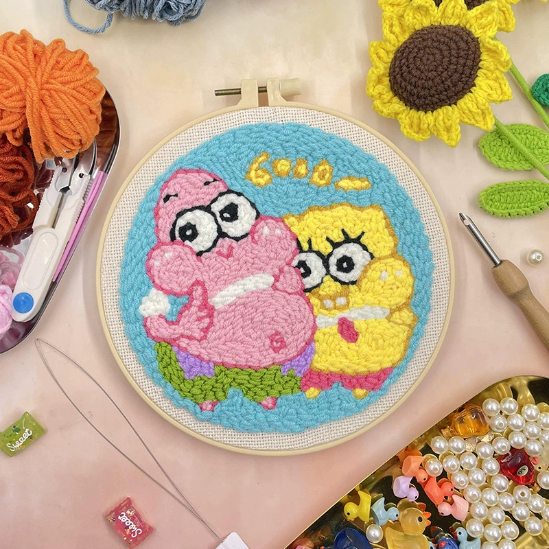 Новый набор материалов для DIY вышивки игла П poke embroidery материал сумка Punch Needle & Rug Punch игла для вышивания крестом клиент,