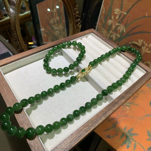 Hetian Jasper Necklace➕Bracelet beads, jade, rich color, carefully selected upper body, expensive and aggressive
