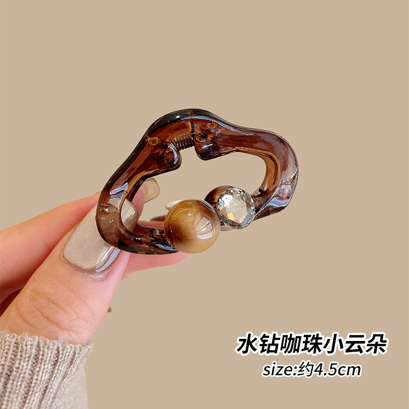 3#라인스톤 클라우드 소형 클립 약 4.7cm