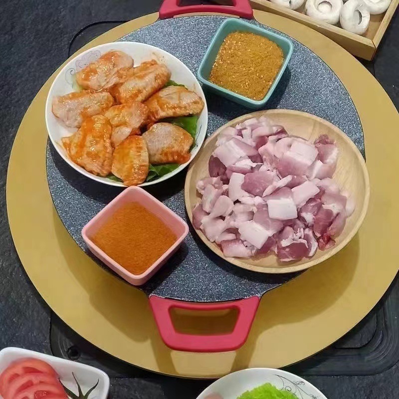 韓国式電熱焼き皿屋外電気焼き器学生焼肉家庭用多機能鍋焼き皿メーカー卸売り|undefined