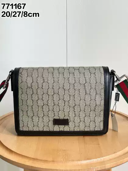 Spring and Summer 2024 New Canvas Messenger Bag Simple khaki Old Flower All-match Shoulder Crossbody Bag for Men and Women