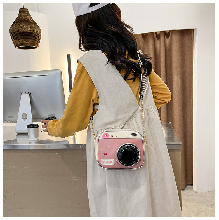 554g Weight Polyester Lining Material Zipper Closure Type Single Shoulder Strap Strap Type Camera Bag Bags Type Casual, Daily Occasion Polyester Material Geometric Pattern All Seasons Season Unisex Gender Cute Style Square Shape Pink, Red, Black Color Medium Size Unisex Medium Geometric Square Zipper Camera Bag 10