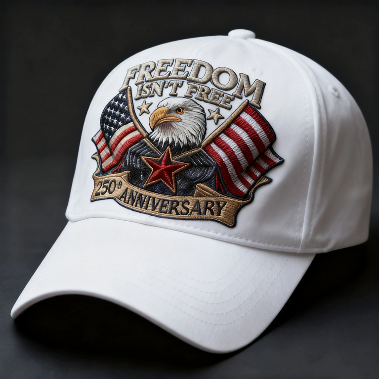 Nuevo sombrero de impresión transfronteriza para hombres hace viejos sombreros de béisbol retro Europeos y estadounidenses 250 años conmemorativo sombrero de lengua de lazo