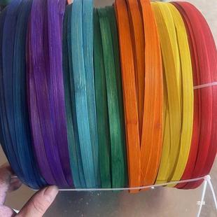 Dyed bamboo strips red, yellow, blue and green color floral wedding bamboo strips decorative bamboo strips handmade diy bamboo silk bamboo weaving