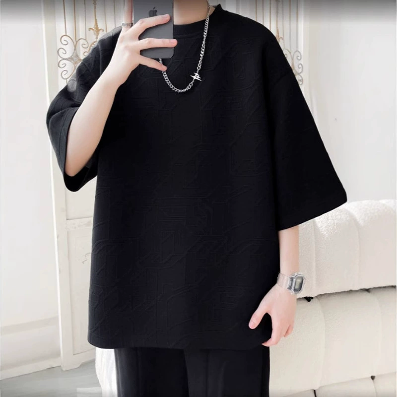 Summer thin elite short sleeve T-shirt for leisure, American style, oversize, with short sleeve