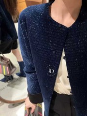 秋季新款高奢粗花呢小香风外套圆领优雅上衣146