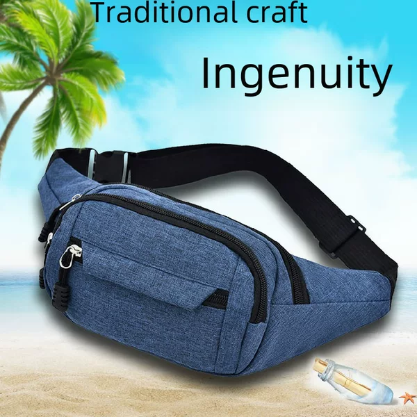 New Men's and Women's Outdoor Sports Mobile Phone Bag Multi-functional Casual Shoulder Crossbody Bag Stall Collection Multi-layer Waist Bag Batch