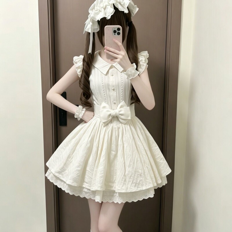 Summer new French-style elegant, light luxury, sweet and atmospheric waist-slimming shirt dress for women in sheer fabric Summer new French-style elegant, light luxury, sweet and atmospheric waist-slimming shirt dress for women in sheer fabric