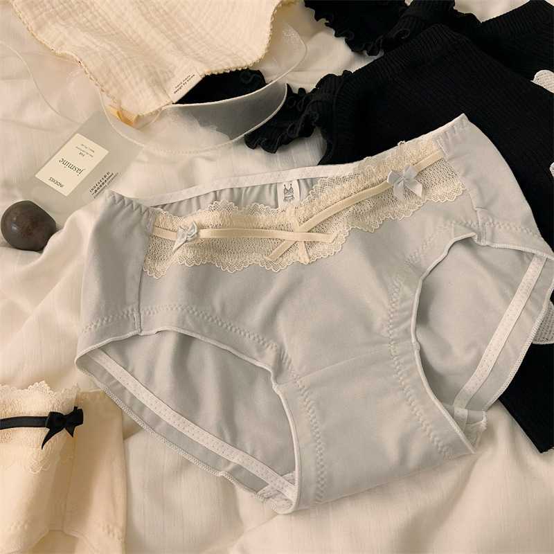 Panty de Algodón con Encaje Antibacteriano y Transpirable image 4