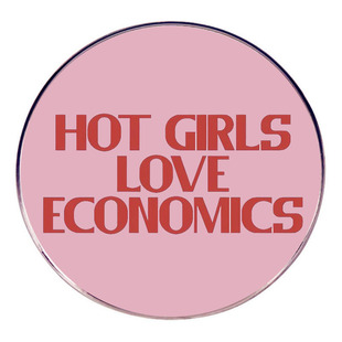 Hot Girl Like Economics Brooch Girl Feminist English Pin Badge Metal Alloy Badge Accessories