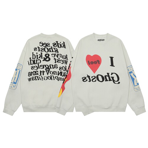 Autumn/Winter New CPFM Rebirth MUST BE BORN Foamed Print Sweatshirt for Men and Women Couple Trend Brand Hoodie
