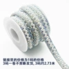 3mm white pearl + AB color rhinestone (1cm wide)