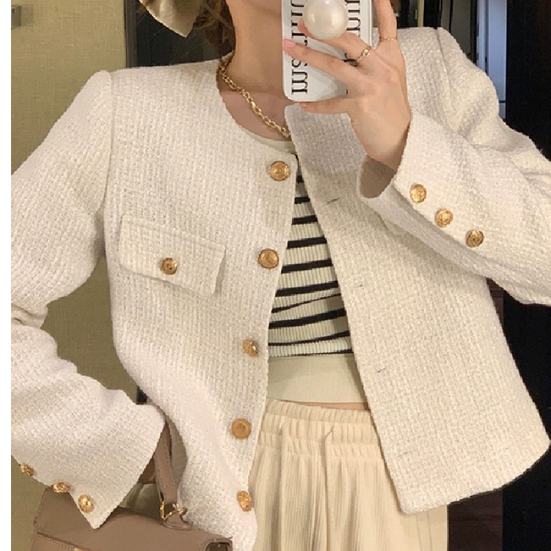 Теплая зимняя короткая куртка, стиль Chanel, коллекция 2022 года, элитная