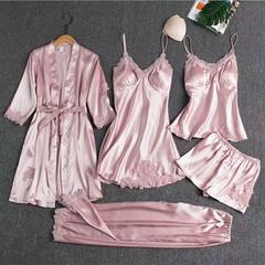 女性の外国貿易の新型の大きいサイズの多セットのパジャマの大きいサイズのパジャマは胸のパッドを持ちます。