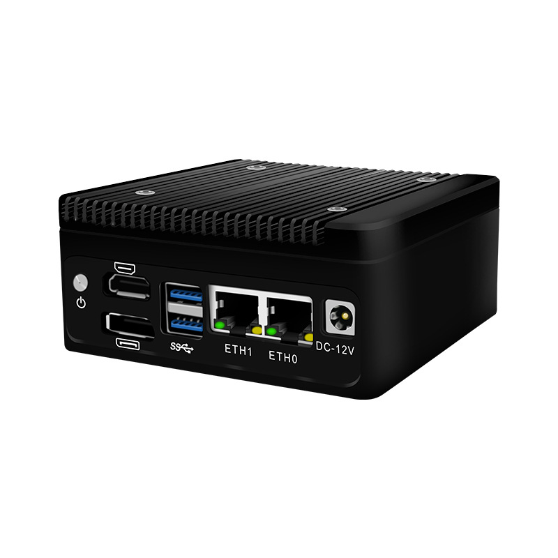 Enrutador suave puerto de red dual N100 mini computadora DDR5 8G/16G host de control industrial i226 tarjeta de red Gigabit