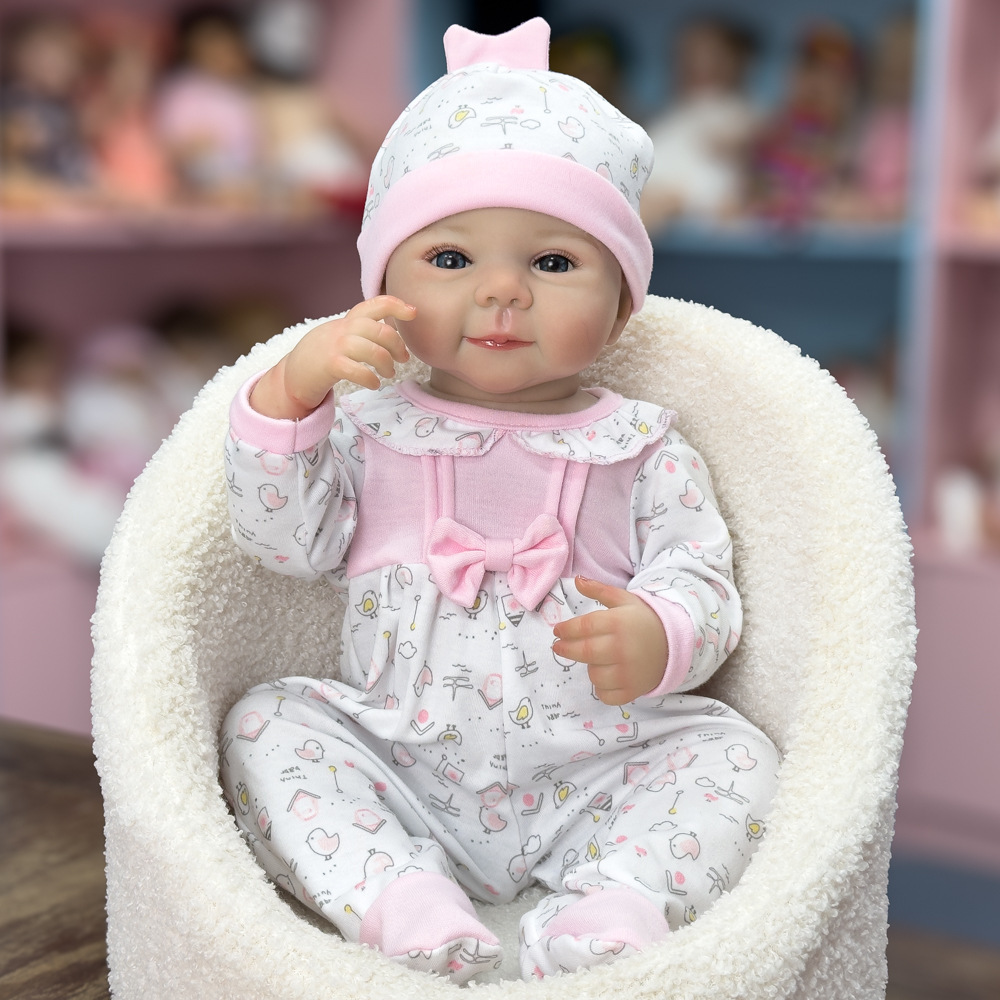20 pulgadas de suministro transfronterizo suave para bebés, muñecas de reproducción, muñecas de vida, muñecas de cambio, una simulación de muñecas de goma