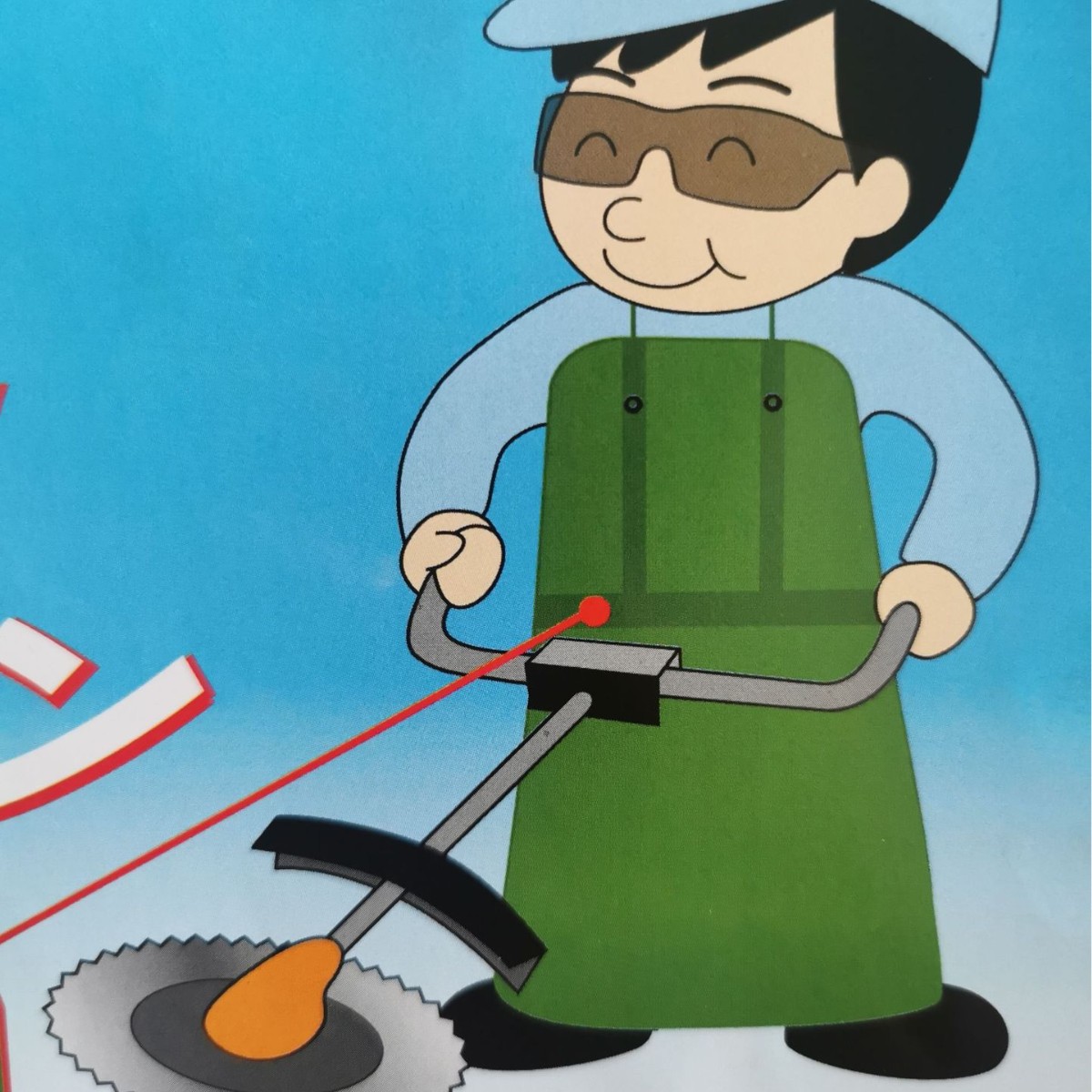 厂家货源园林物业草坪割草服 劳保防尘纱网围裙 绿色防护网纱围裙