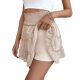 Cross-border European and American Women's Clothing Comfortable Casual Holiday Style Pleated Lotus Leaf Skirt Solid Color Tight Waist Anti-slip Skirt for Women