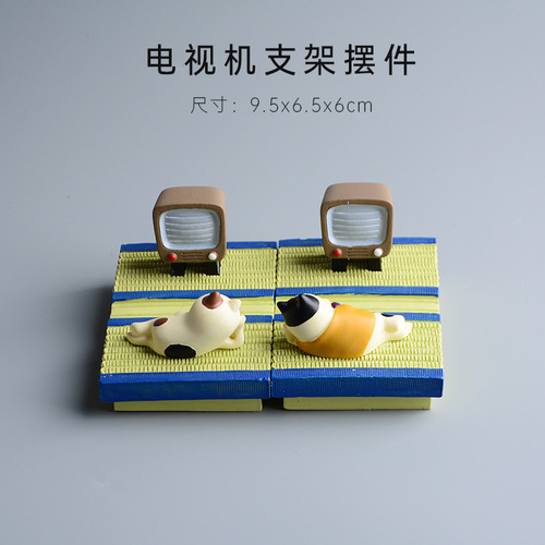 zakka Japanese groceries cat resin mobile phone tablet holder desktop ornaments crafts desk decorations