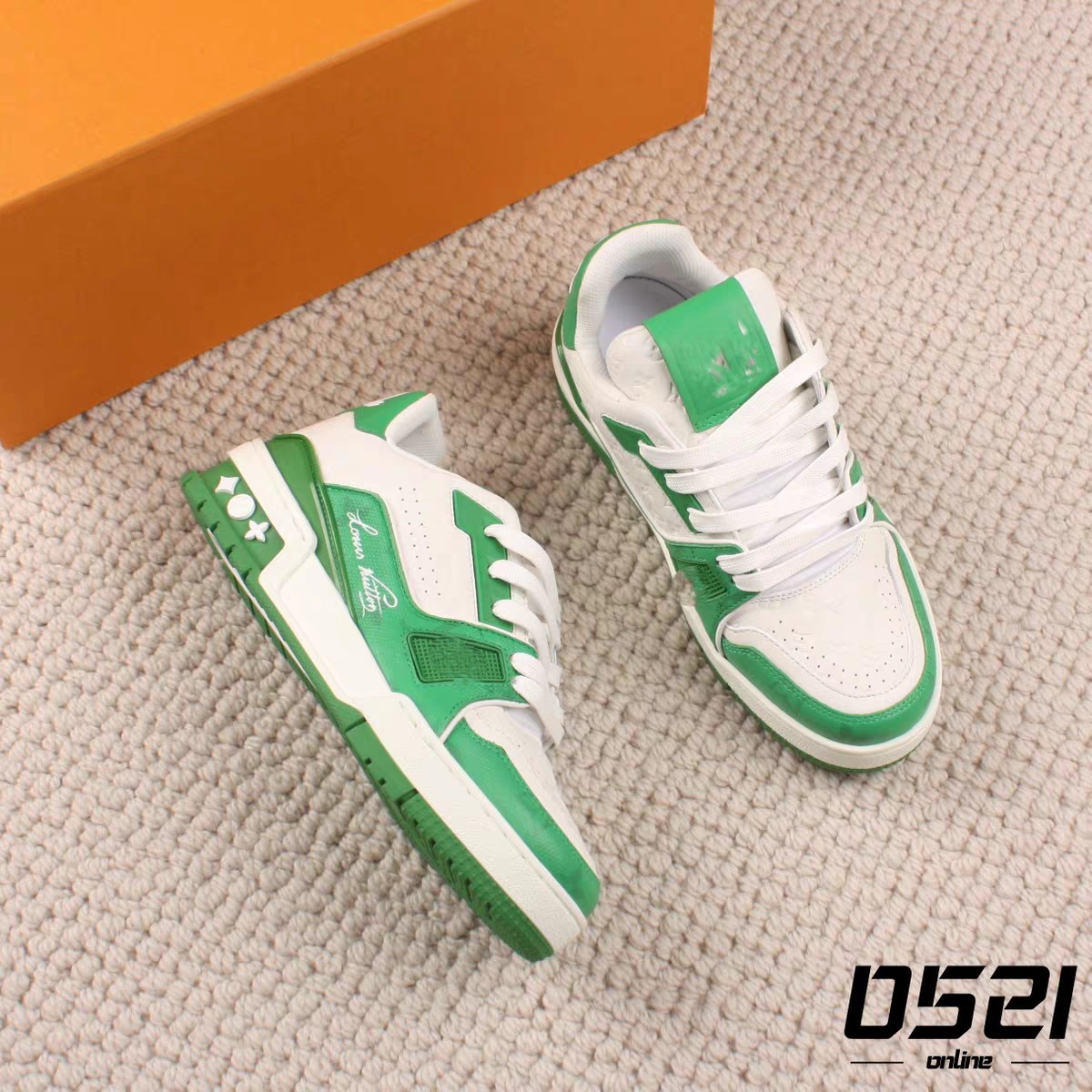 White and green