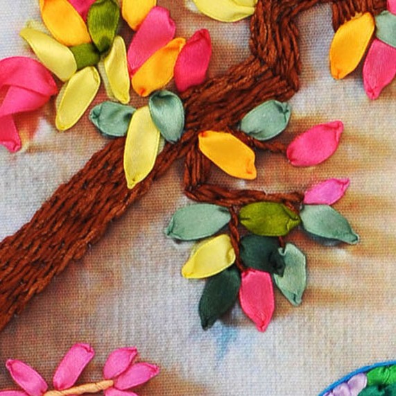 Oujin nianhua cinta Bordado fábrica directa color impresión colgante pintura Pavo Real auspicioso esencia versión Sala decoración de entrada Sala