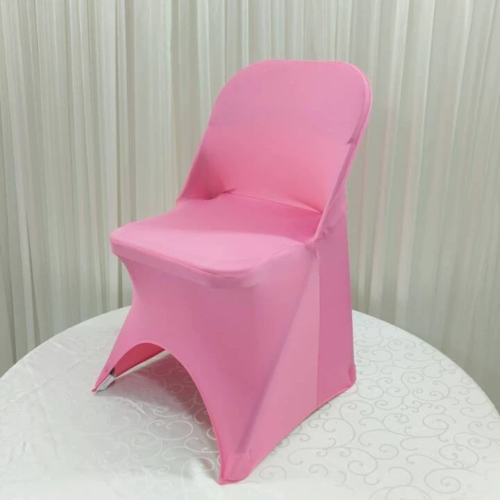 Foreign trade thickened elastic folding chair cover, hotel wedding one-piece chair cover, outdoor wedding elastic chair cover