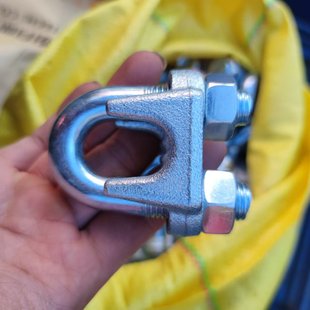 Galvanized national standard wire rope chuck U-shaped buckle rope clamp cat claw heavy-duty wire rope lock buckle
