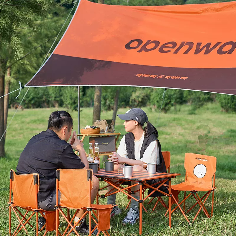 openway 户外露营折叠桌椅套装野营野餐蛋卷桌便携式跨境批发代发