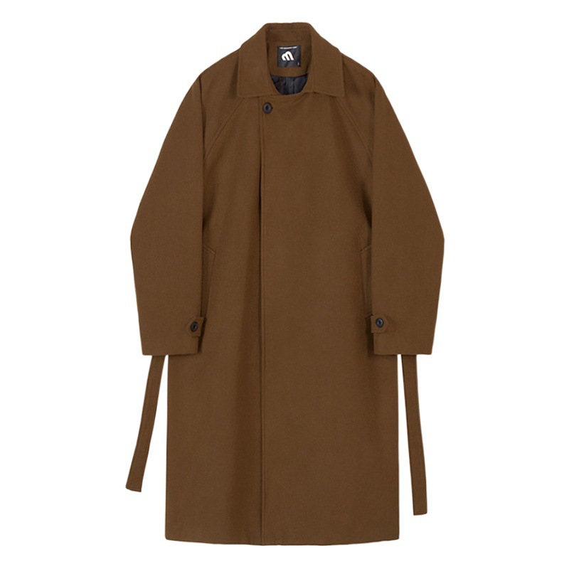 MYQ abrigo de lana de invierno de los hombres engrosada media-longitud estilo coreano de moda de alto grado sobre la rodilla gabardina abrigo de lana