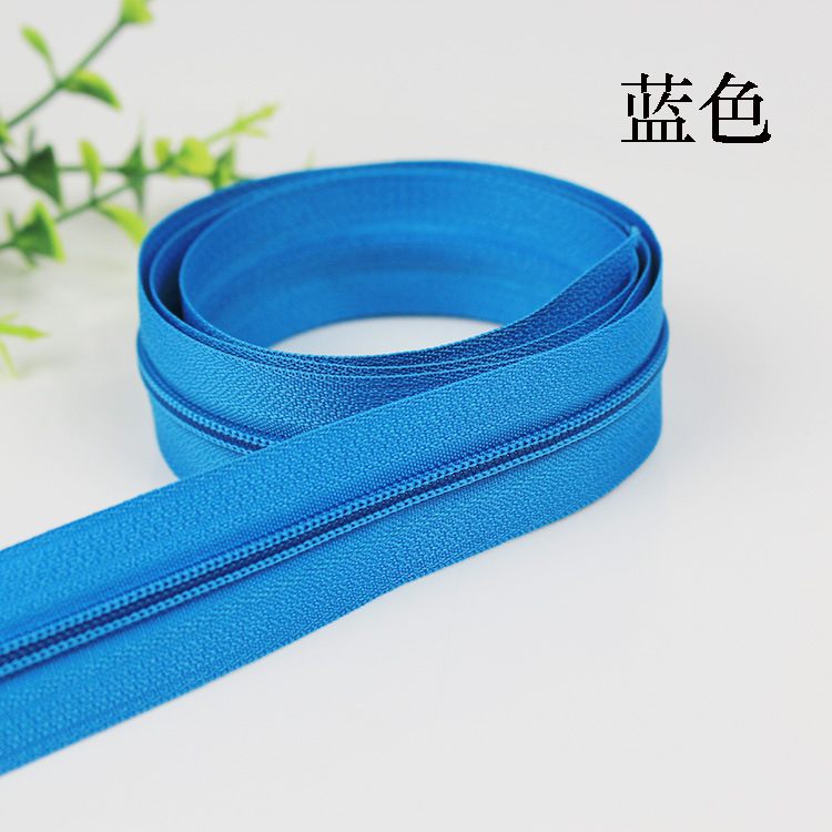 Bolsa DIY accesorios de tela ropa cremallera tirón cabeza accesorios de cuero N ° 5 color largo nylon sola cabeza doble cabeza