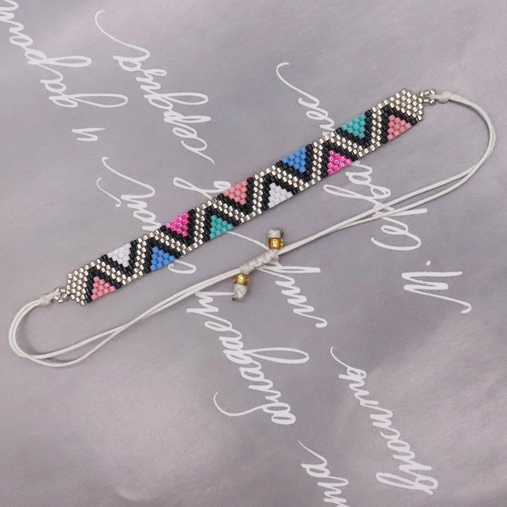 1 Piece Quantity Travel Occasion Bohemian Triangle Glass Knitting Unisex Bracelets 1 Piece