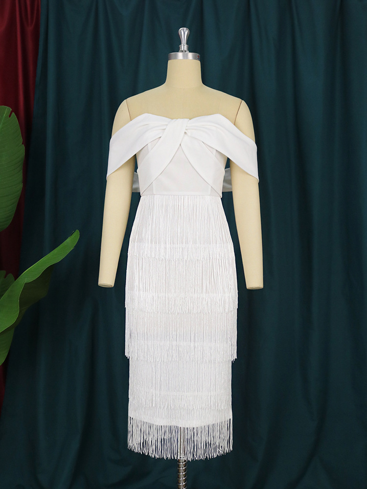 Ženska oblačila seksi cevasto krilo z odprtim hrbtom in resicami, elegantno krilo velike velikosti, obleka_voghion.com