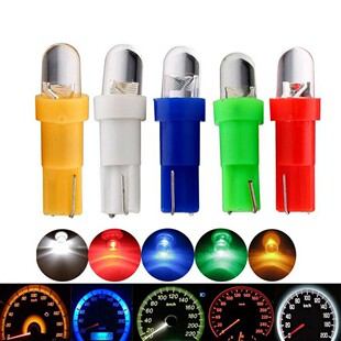 Car Led T5 Bulb Flat Head Concave Head Led Car Truck Electric Vehicle Dashboard Light Indicator Light 12V